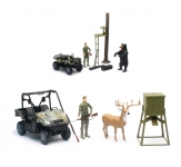 NEWRAY 76466 1:12 WILDLIFE HUNTER W CAMO VEHICLE AND ACCESSORIES SET