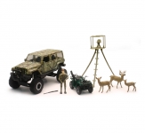 NEWRAY 76546 1:18 CAMO JEEP WRANGLER DEER HUNTING SET