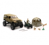 NEWRAY 76556 1:18 CAMO JEEP WRANGLER DUCK HUNTING SET