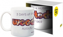 AQUARIUS 56784 WOODSTOCK 3 DAYS OF PEACE & MUSIC DATE 11OZ MUG