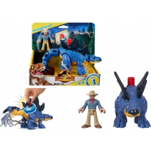 MATTEL GVV64 FISHER PRICE IMAGINEXT JURASSIC WORLD STEGOSAURUS & DR.