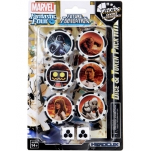 WIZKIDS 84784 MARVEL HEROCLIX FANTASTIC 4 FUTURE FOUNDATION DICE AND TOKEN PACK