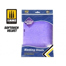 AMMO MIG JIMENEZ AMIG8244 SOFTOUCH VELVET MASKING SHEETS ( X5 SHEETS, 280MM X 195MM, ADHESIVE )