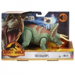 MATTEL HDX34 JURASSIC WORLD TRICERATOPS DINOSAURIO RUGE Y ATACA