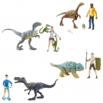 MATTEL GWM24 JURASSIC WORLD PAQUETE PERSONAJE Y DINOSAURIO