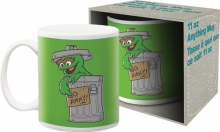 AQUARIUS 42350 SESAME STREET OSCAR GO AWAY 11OZ MUG BOXED