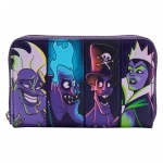 LOUNGEFLY 25514 DISNEY VILLAINS IN THE DARK ZIP AROUND WALLET