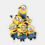 SMARTCIBLE PS7205 STICKER DESPICABLE ME HEADS ILUSTRATED MINION PYRAMID