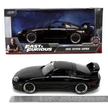 Jada 1:24 Fast & Furious 1995 Toyota Supra Black Diecast Model Car 33380  New