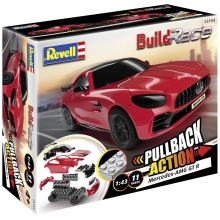 REVELL 23154 BUILD N RACE MERCEDES AMG GT R, RED 1:43