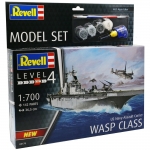 REVELL 65178 MODEL SET US NAVY ASSAULT CARRIER WASP CLASS 1:700