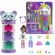 MATTEL HKW04 POLLY POCKET STYLE SPINNER FASHION CLOSET PANDA