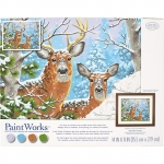 DIMENSIONS 91806 WHITETAIL DEER WINTER PAINT BY NUMBER ( 14 PULGX11 PULG )