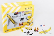 REALTOY RT3871 SPIRIT AIRLINES A320 AIRPORT DIECAST PLAYSET ( 10PC SET )