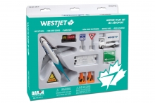 REALTOY RT7371 WESTJET AIRLINES DIECAST PLAYSET ( 10PC SET )