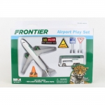 REALTOY RT7591 FRONTIER AIRLINES DIECAST PLAYSET ( 8PC SET )