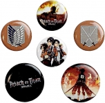 ABYSSE BP0551 ATTACK ON TITAN CHARACTERS BADGE PACK