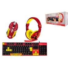 DISNEY 38DNYKIT02 GAM745043 KIT GAMER IRON MAN 3 EN 1 TECLADO MOUSE AUDIFONO