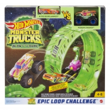 MATTEL HBN02 HOT WHEELS MONSTER TRUCKS GLOW IN THE DARK EPIC LOOP