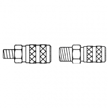 HARDER & STEENBECK 104383 QUICK COUPLING ND 2.7MM WITH 3/832G MALE THREAD E . G