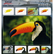 HARDER & STEENBECK 410131 STENCIL TOUCAN WILDLIFE SET 3