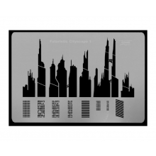 HARDER & STEENBECK 410141 STENCIL FUTURISTIC CITYSCAPE SET 2