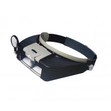 MAGNIFIERS 23 LIGHTED DUAL LENS HEADBAND MAGNIFIER W GLASS LOUPE 1.9X, 4.5X POWER