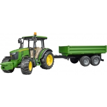 BRUDER 02108 JOHN DEERE 5115M WITH TIPPING TRAILER