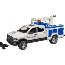 BRUDER 02509 RAM 2500 SERVICE TRUCK WITH ROTATING BEACON LIGHT