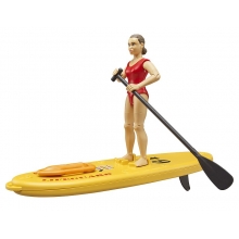 BRUDER 62785 BWORLD LIFE GUARD WITH STAND UP PADDLE