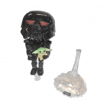 DEVALUADO FUNKO 58286 POP STAR WARS MANDALORIAN DARK TROOPER WCHILD ( GW ) * ( LATAM EXCLUSIVO )