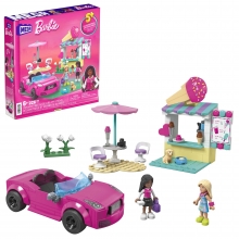 MATTEL HPN78 BARBIE MEGA CONVERTIBLE & ICE CREAM STAND DESCAPOTABLE