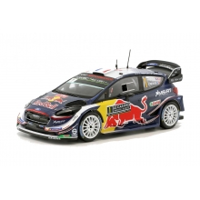 MAGAZINE RALFIESTA 1:43 2018 FORD FIESTA WRC 1 MONTE RALLY, BLUE RED WHITE YELLOW