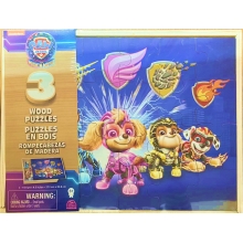 IMEX 6067929 PAW PATROL MIGHTY 3 PUZZLES MADERA