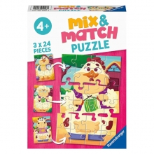 RAVENSBURGER 05198 PUZZLE MIX & MATCH AMIGOS DE LA GRANJA