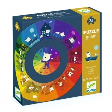 DJECO DJ07017 PUZZLE GIGANTE CIRCULO DE COLORES