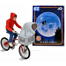 NECA 55065 FIGURA ET 40 ANIVERSARIO ELLIOT Y ET EN BICICLETA 7 PULGADAS