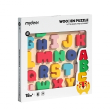 MIDEER MD3307 WOODEN PUZZLE LETS LEARN ALPHABET