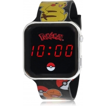AT 56872 POKEMON LED WATCH W ALL OVER PRINT