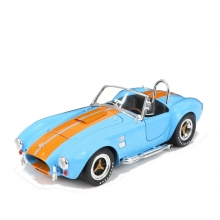 SHELBY 129 1:18 SHELBY COBRA 427 S C 65 BLUE WITH ORANGE