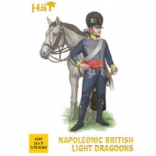 HAT 8307 1:72 NAPOLEONIC BRITISH LIGHT DRAGOONS ( 12 MTD )