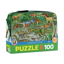 EUROGRAPHICS 9100-0098 DINOSAURS PUZZLE IN A LUNCH BOX 100 PIEZAS