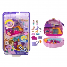 MATTEL HKV35 POLLY POCKET SET DE JUEGO COMPACTO SPA DE POODLE