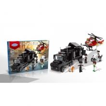 XB XB-51002 BUILDING BLOCKS 519PCS POLICE TRUCK AND HELICOPTER