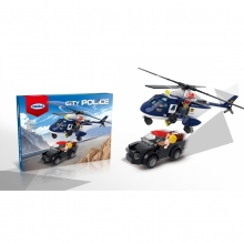 XB XB-51001 BUILDING BLOCKS 313PCS POLICE CAR AND HELICOPTER