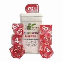 ROLE4 50401-7C SETS OF 7 DICE DIFFUSION WITH ARCH D4 CHERRY
