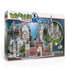 WREBBIT 2005 NEUSCHWANSTEIN CASTLE PUZZLE 3D 890 PIEZAS