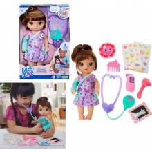 HASBRO F7536 BABY ALIVE BELLA VISITA MEDICA CABELLO CASTAÑO