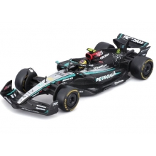 BURAGO 38209 1:43 RACE FORMULA MERCEDES W15 W / HELMET ( 2024 ) HAMILTON 44