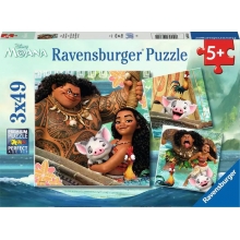 RAVENSBURGER 09385 MOANA BORN TO VOYAGE 3 X 49 PIEZAS PUZZLE